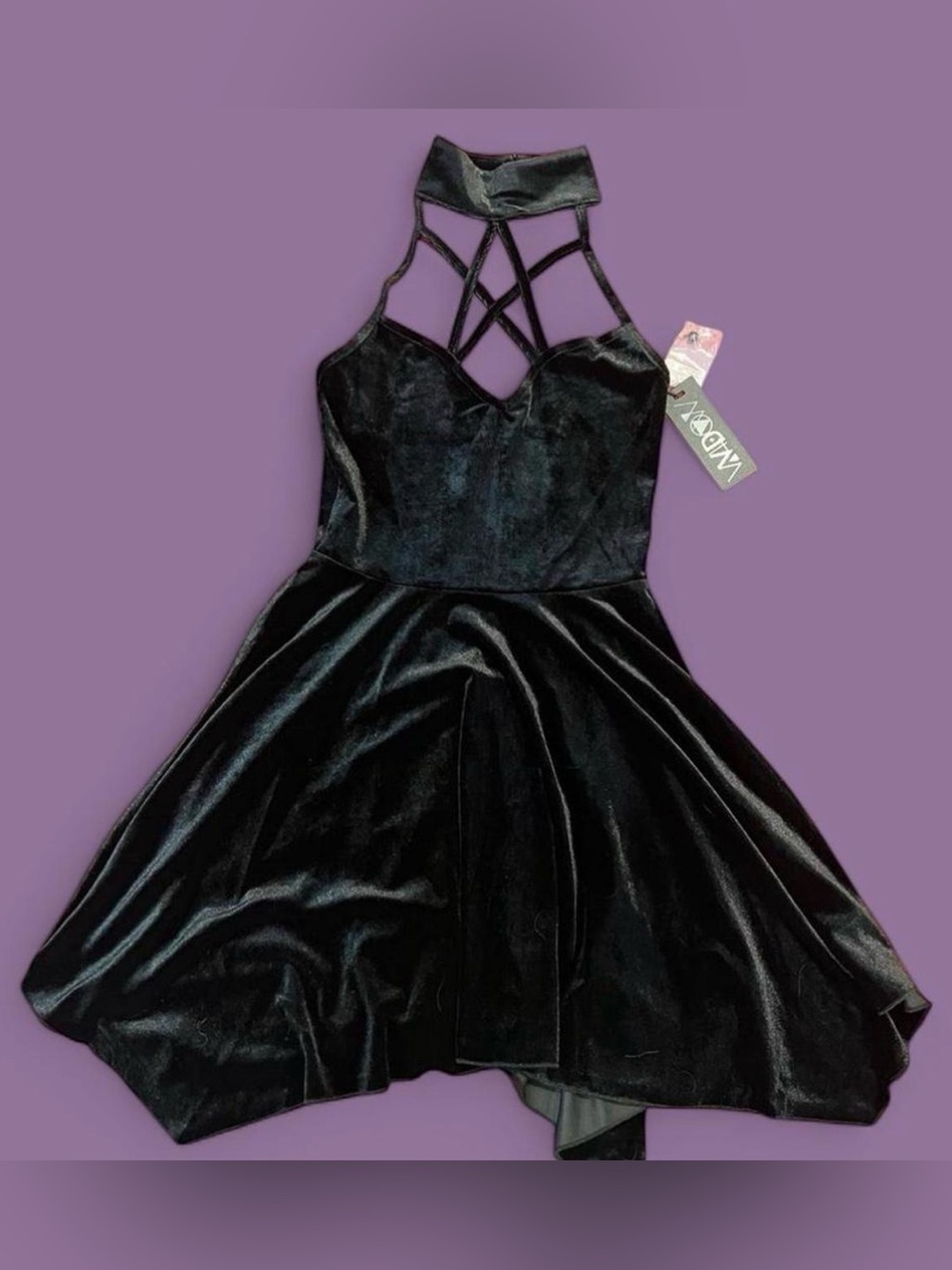 Widow x Dolls Kill Velvet Pentagram Dress